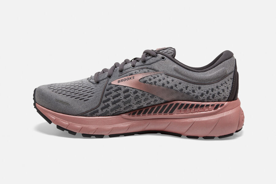 Brooks Adrenaline GTS 21 Road Running Shoes Womens - Dark Grey/Pink - HBDSN-3270